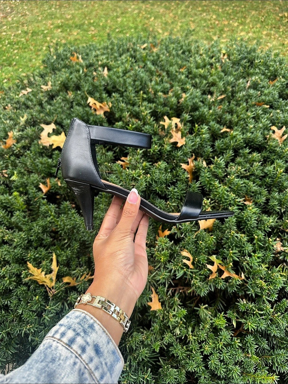 Style & Co Black Ankle Strap Heels